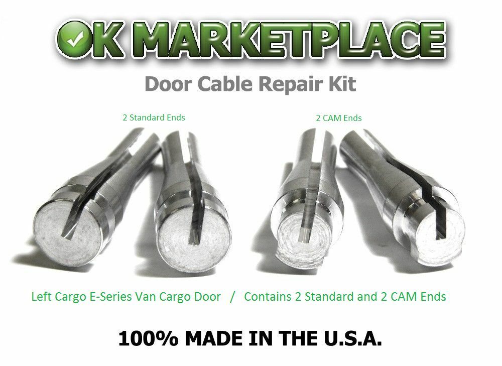 Ford E150,e250,e350 Van Left Cargo Door Handle Cable Repair Kit. 92 To 12 #2b2a